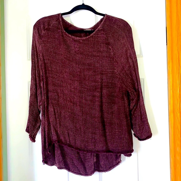 Ecote Tops - Ecote Plum Lightweight Top